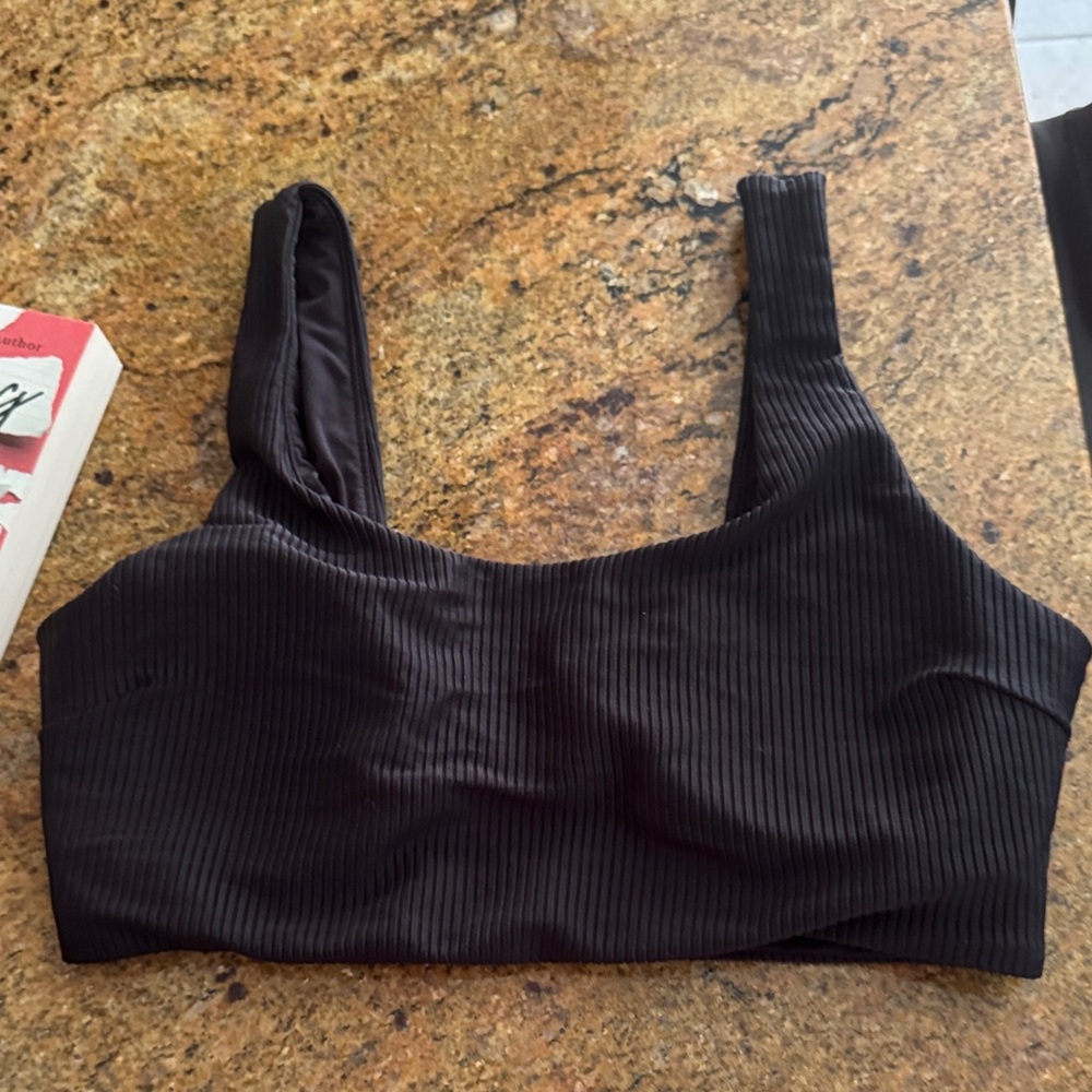 Gymshark black ribbed swim top - size M - no longer sold on their website!